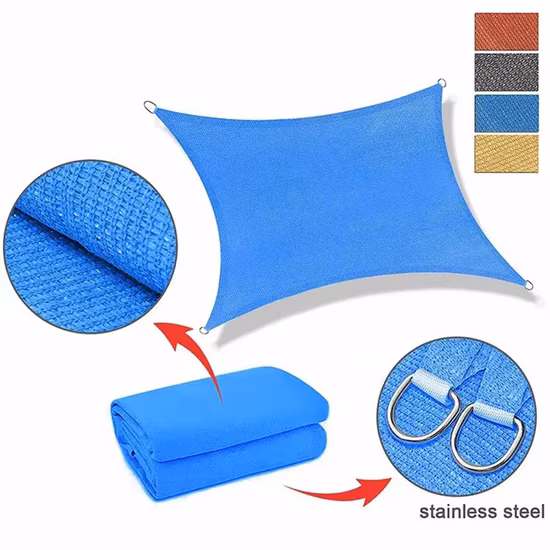 Custom Outdoor Patio Garden Canopy Car Park Triangle HDPE Sun Shade Sail
