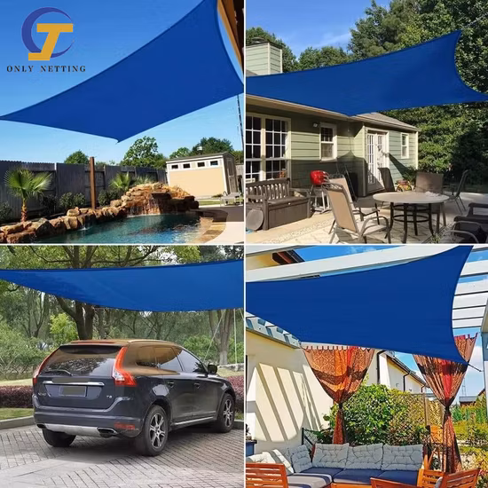 Custom Outdoor Patio Garden Canopy Car Park Triangle HDPE Sun Shade Sail